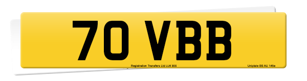 Registration number 70 VBB